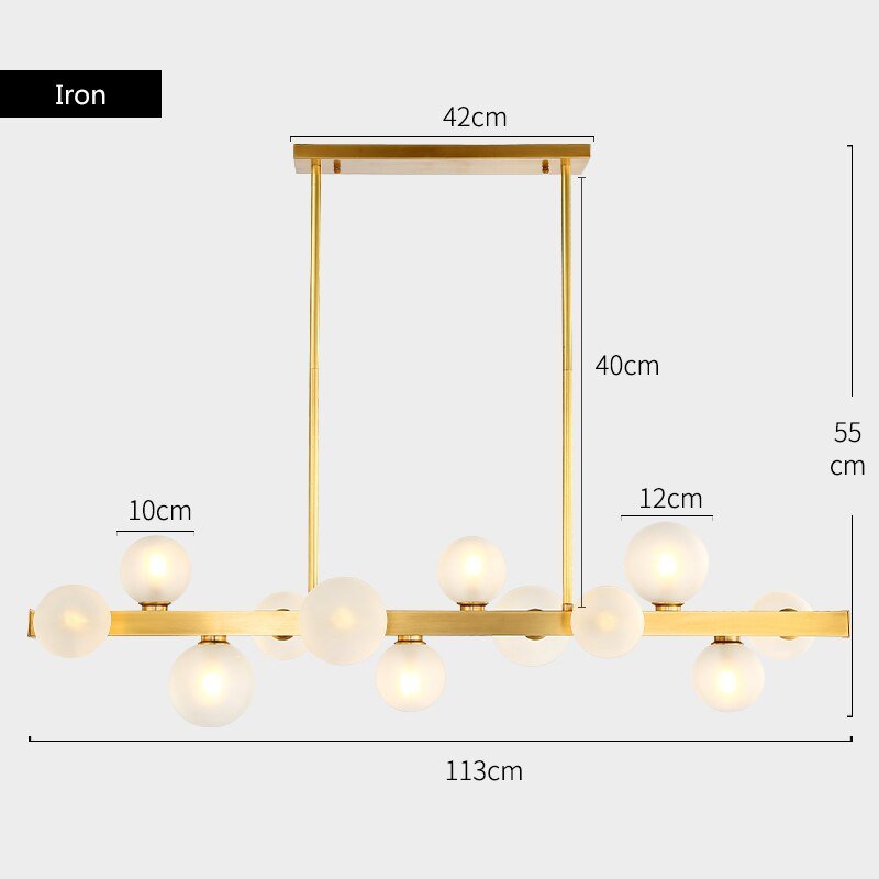 Lorien Copper Beam Pendant Light With Matte Glass Finish