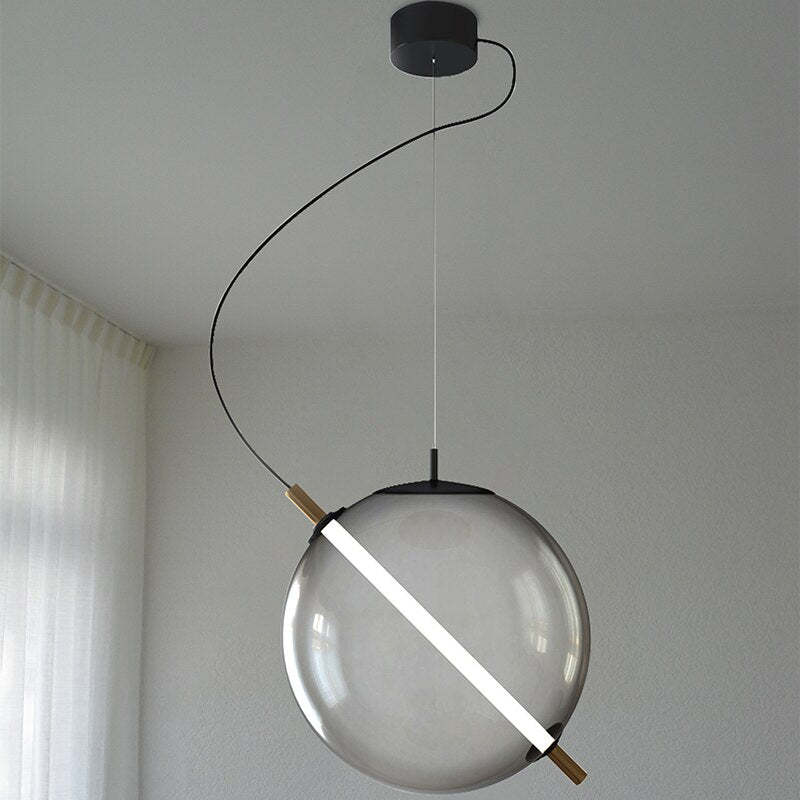 Luminex Copper Matte Glass LED Pendant Light for Modern Interiors