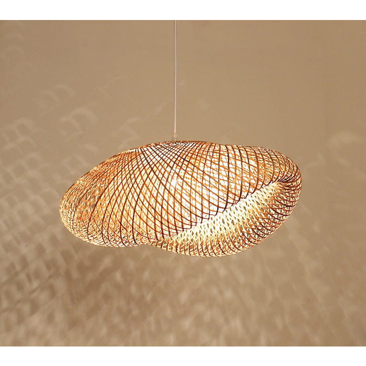 Novari Weave Pendant Light With Hand Knitted Bamboo Detailing