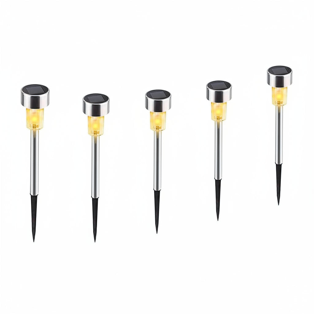 Solar-LED-Gartenlampe — Wetterfest, energieeffizient, integrierter Lichtsensor