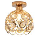 AuroraLux Gold Hallway Pendant Light With Crystal Accents