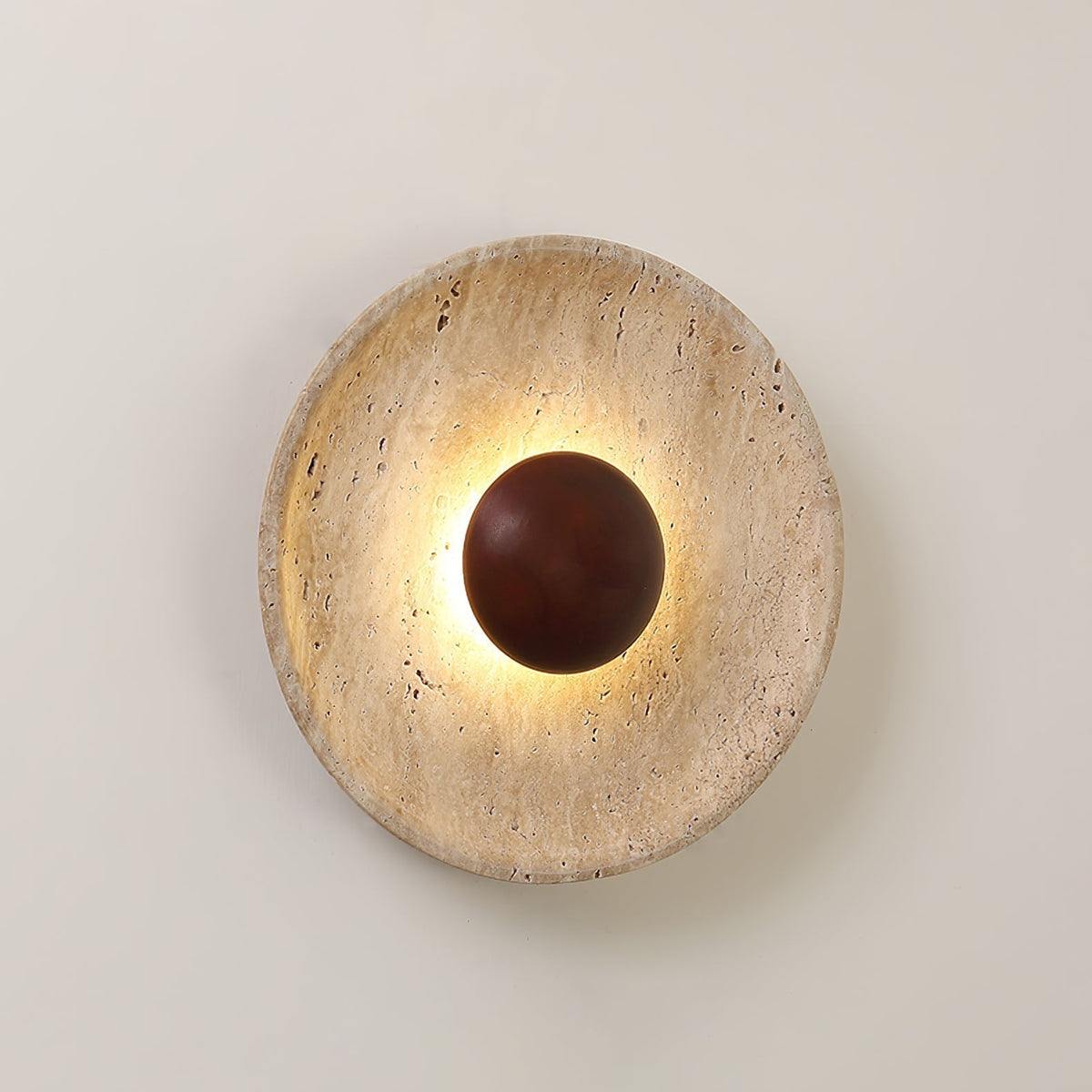 Aveny Sun Travertine Wall Lamp | ventumra