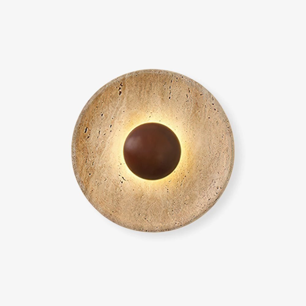 Aveny Sun Travertine Wall Lamp | ventumra