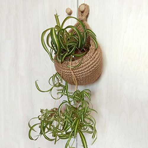 LoomNest Open-Weave Hanging Jute Basket — Wall Mounted Design