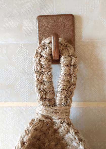 LoomNest Open-Weave Hanging Jute Basket — Wall Mounted Design
