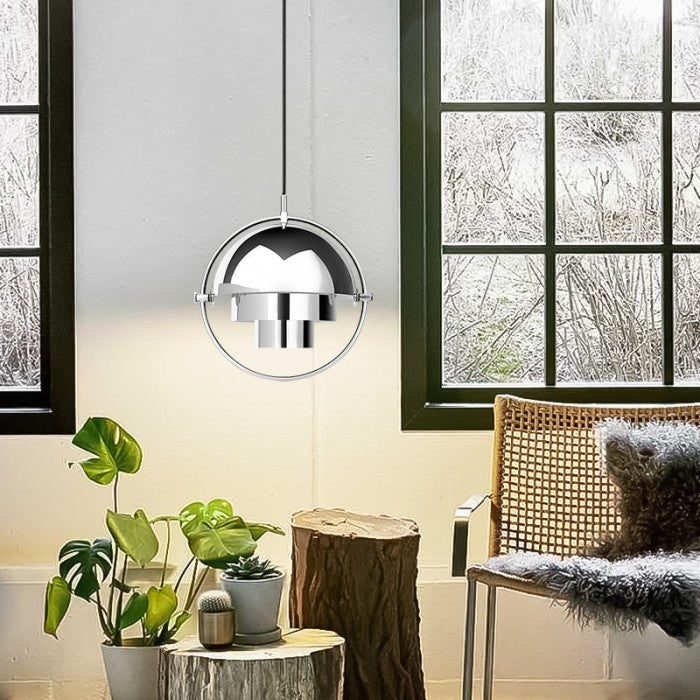 LyraArc LED Pendant Light With Rotating Metal Layered Design