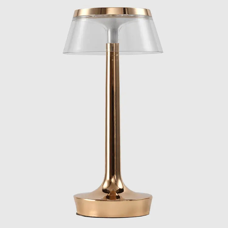 LuxeAura Crystal Touch Table Lamp With Rechargeable Glow