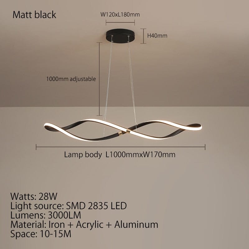 Elara Spiral Pendant Light Scandinavian Modern Nordic Design