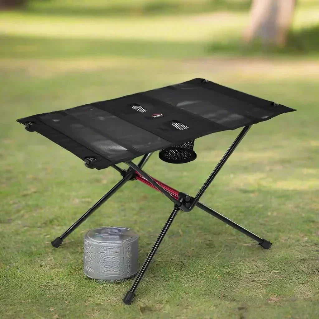 Masă de camping pliabilă din aluminiu TrailSphere — Cadru pliabil de 2.5kg