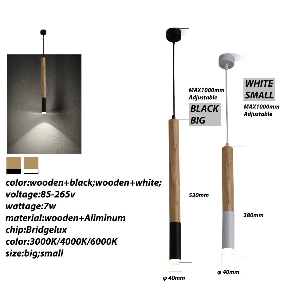 Elara Cedarwood LED Pendant Light for Living Rooms