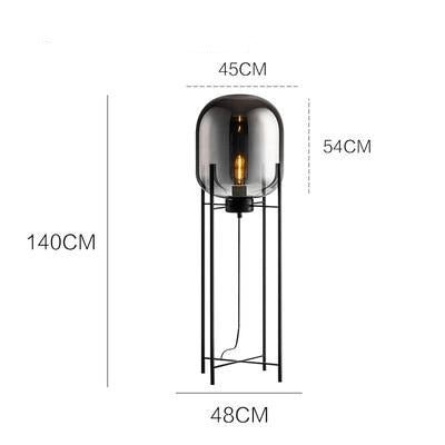 Astra Nordic Glass Floor Lamp For Elegant Modern Living