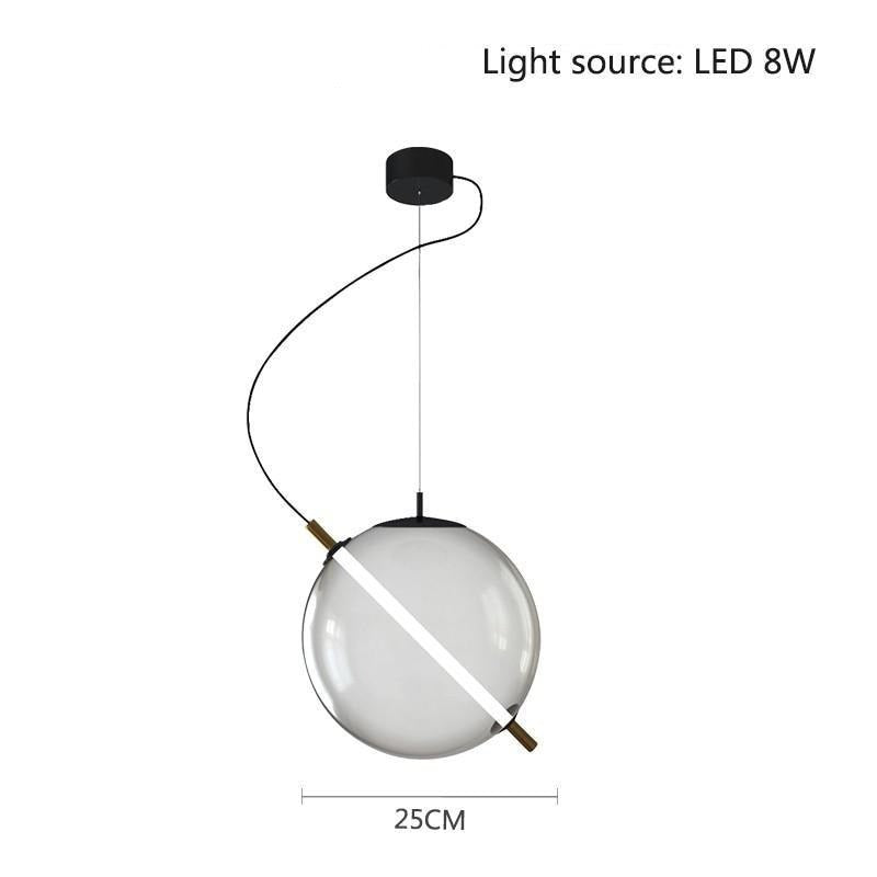 Luminex Copper Matte Glass LED Pendant Light for Modern Interiors
