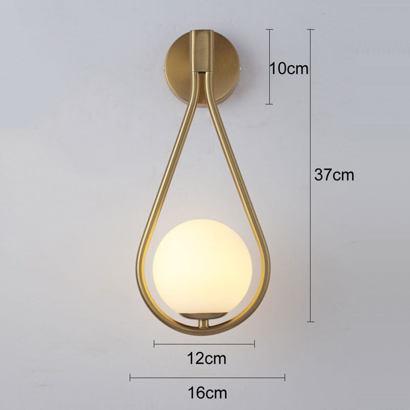 SolaraDrop Nordic Golden Lamp with Modern Droplet Design