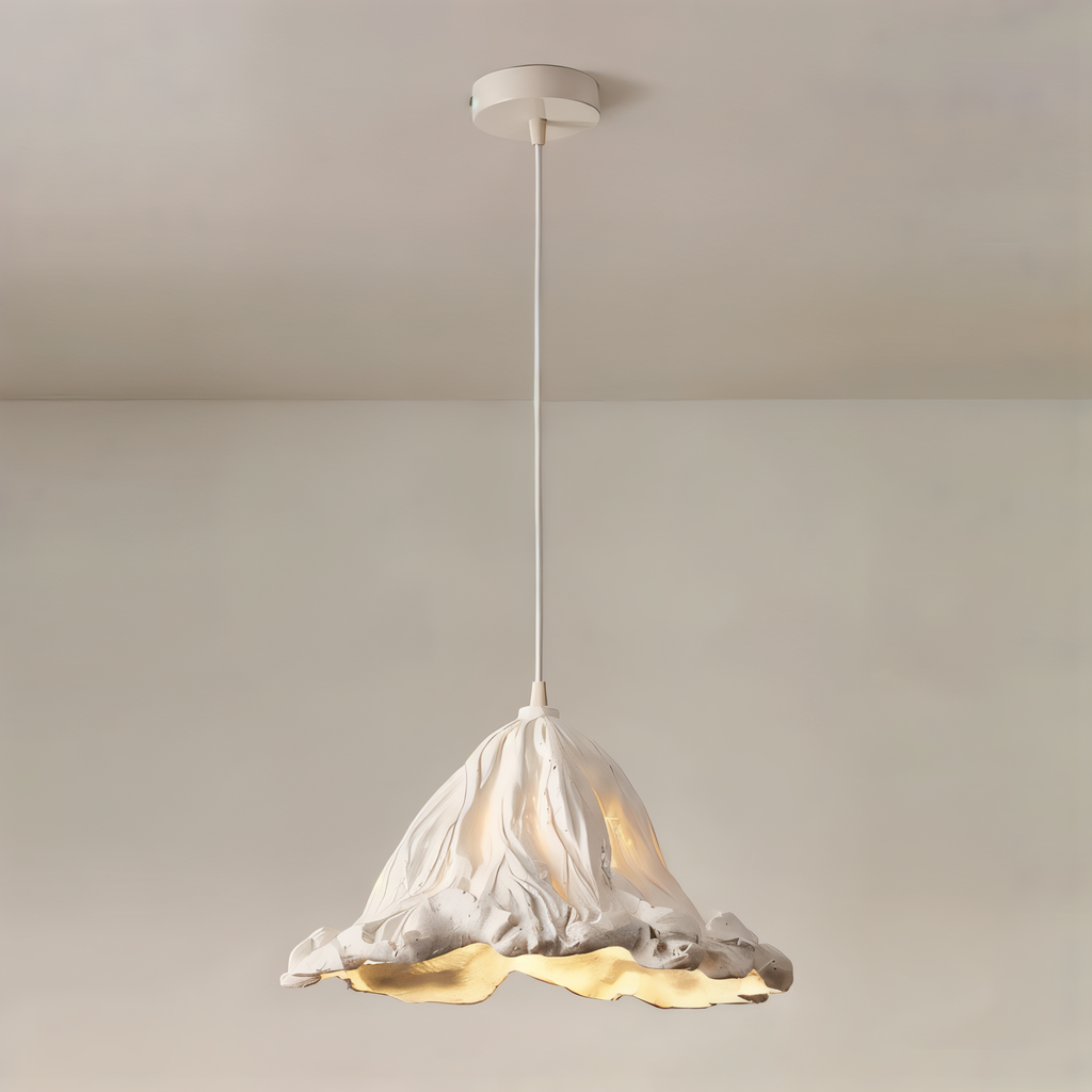 CinderFlow Lava Resin Pendant Light With Volcanic Texture