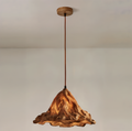 CinderFlow Lava Resin Pendant Light With Volcanic Texture