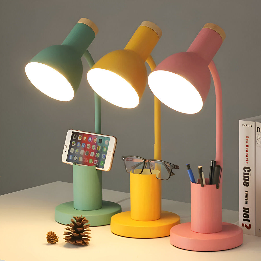 Norelle Modern LED Desk Lamp With Integrated Pen Holder