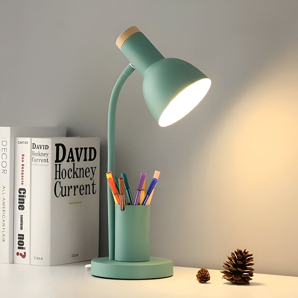 Norelle Modern LED Desk Lamp With Integrated Pen Holder