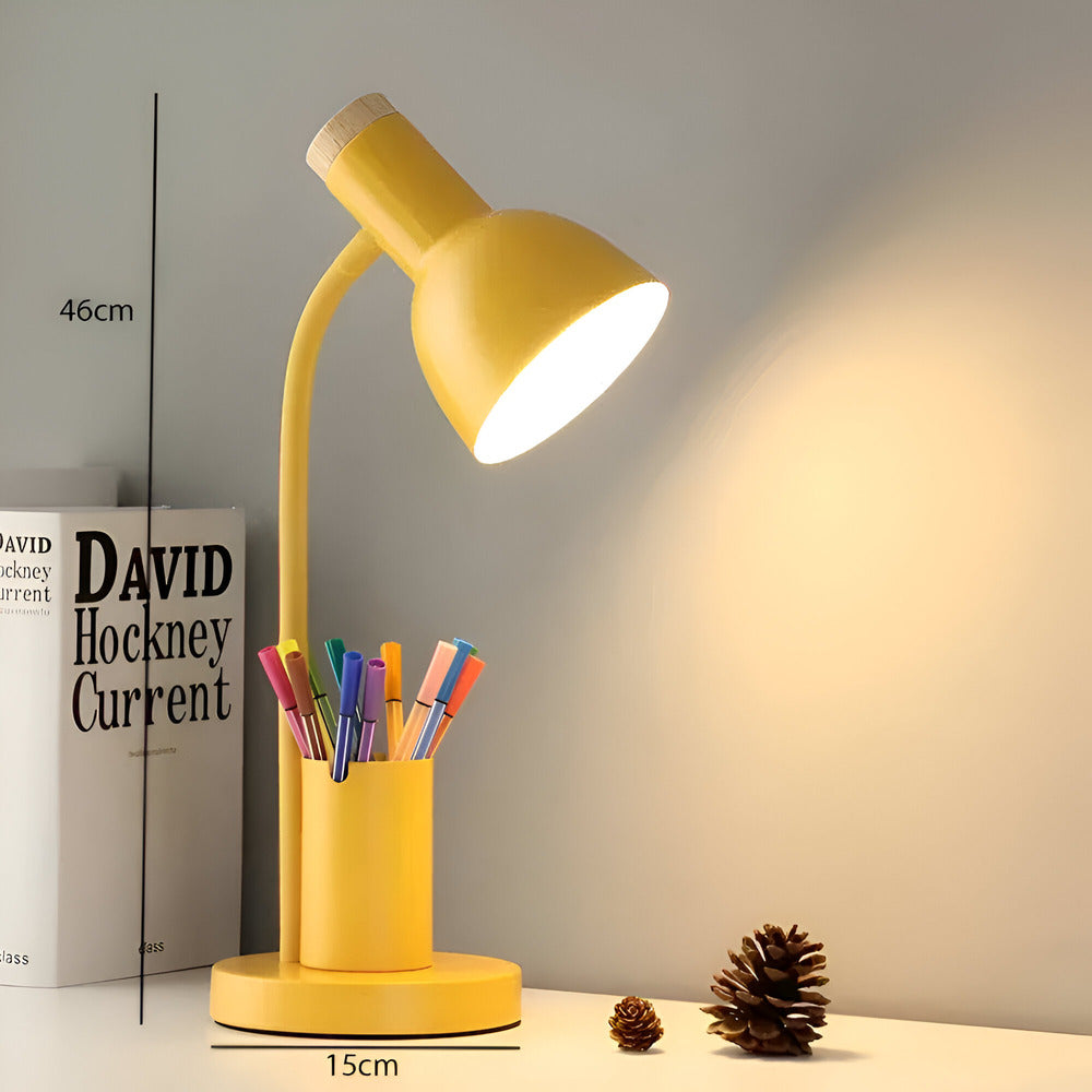 Norelle Modern LED Desk Lamp With Integrated Pen Holder