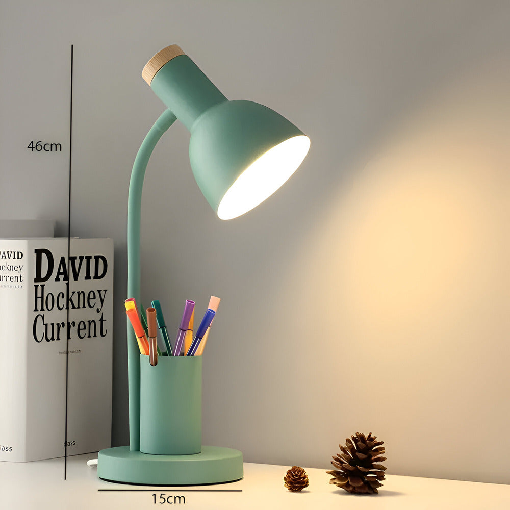 Norelle Modern LED Desk Lamp With Integrated Pen Holder