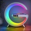 Lumira | G-Shaped Bedside Lamp With Wireless Charger & Clock