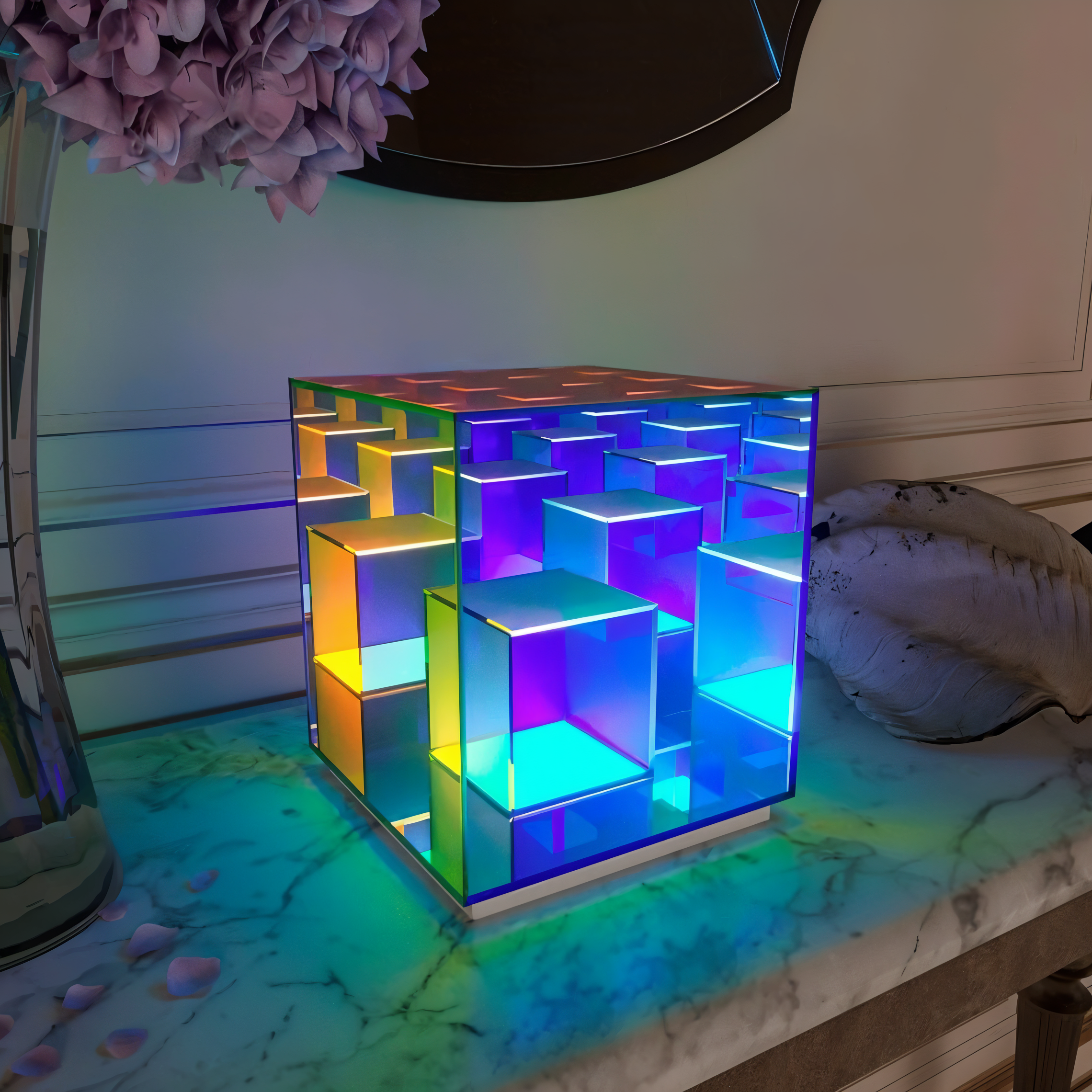Lunori 3D Optical Illusion Table Lamp for Ambient Light