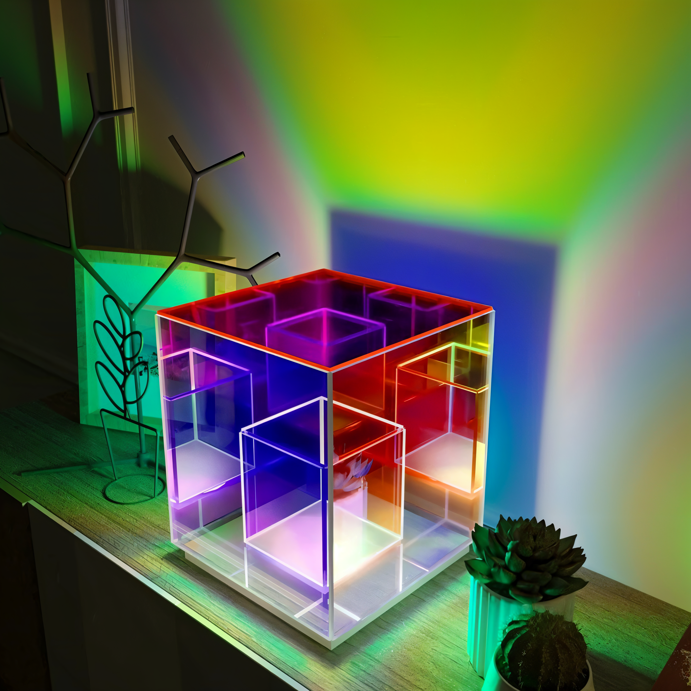 Lunori 3D Optical Illusion Table Lamp for Ambient Light