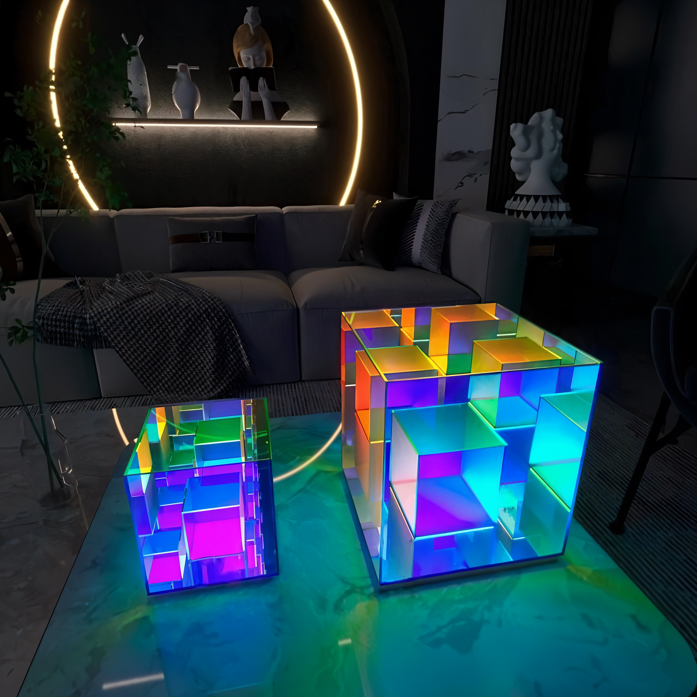 Lunori 3D Optical Illusion Table Lamp for Ambient Light
