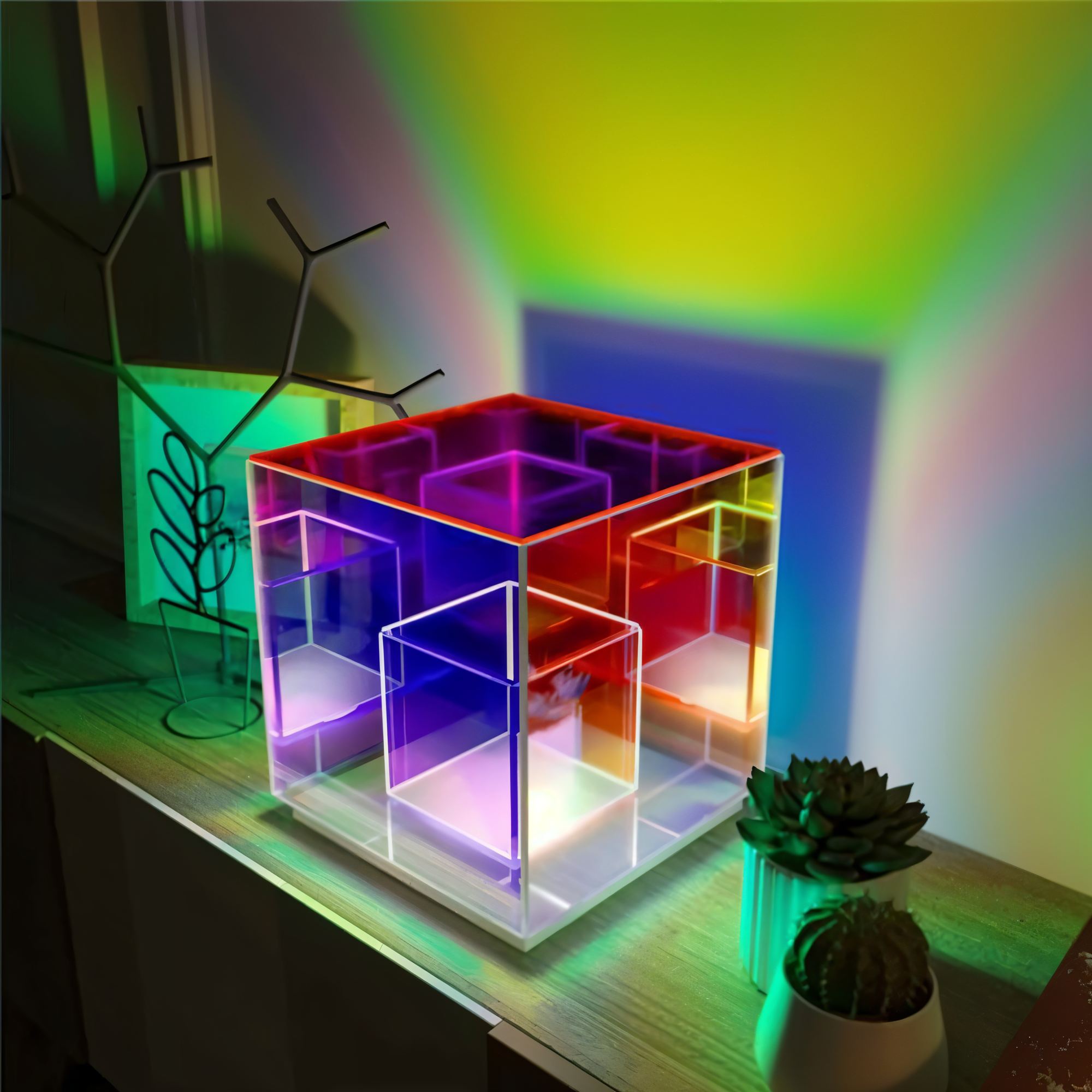 Lunori 3D Optical Illusion Table Lamp for Ambient Light