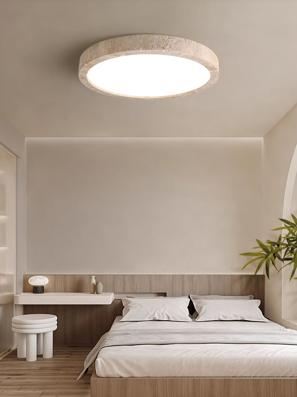 Artalor Minimalist Travertine Ceiling Light | ventumra