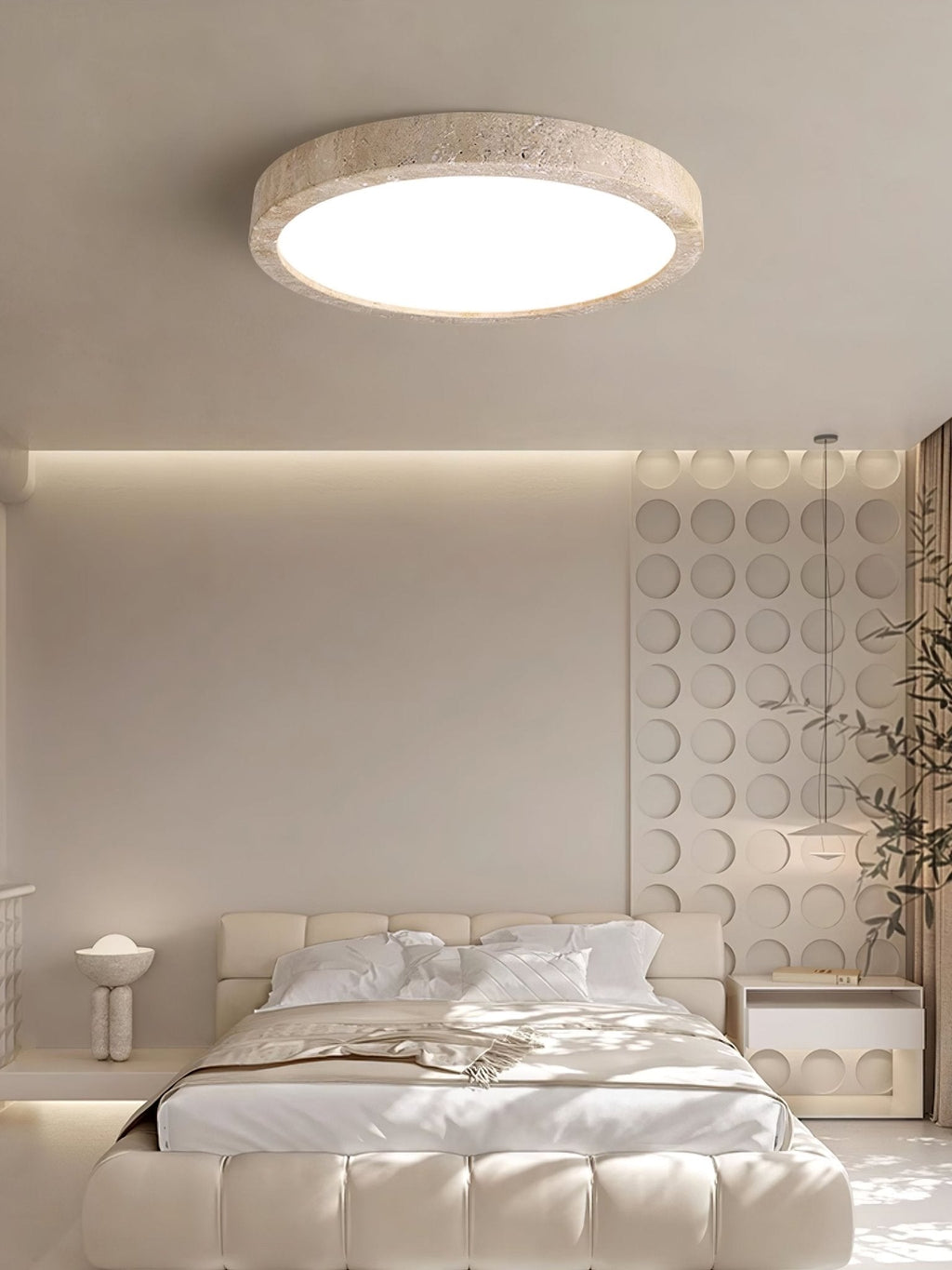 Artalor Minimalist Travertine Ceiling Light | ventumra