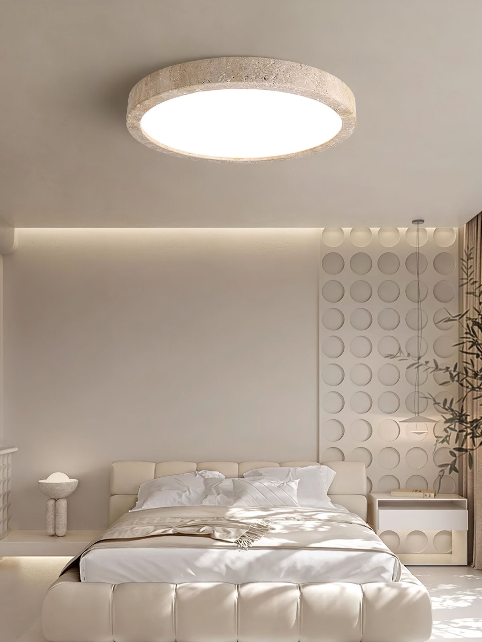 Artalor Minimalist Travertine Ceiling Light | ventumra