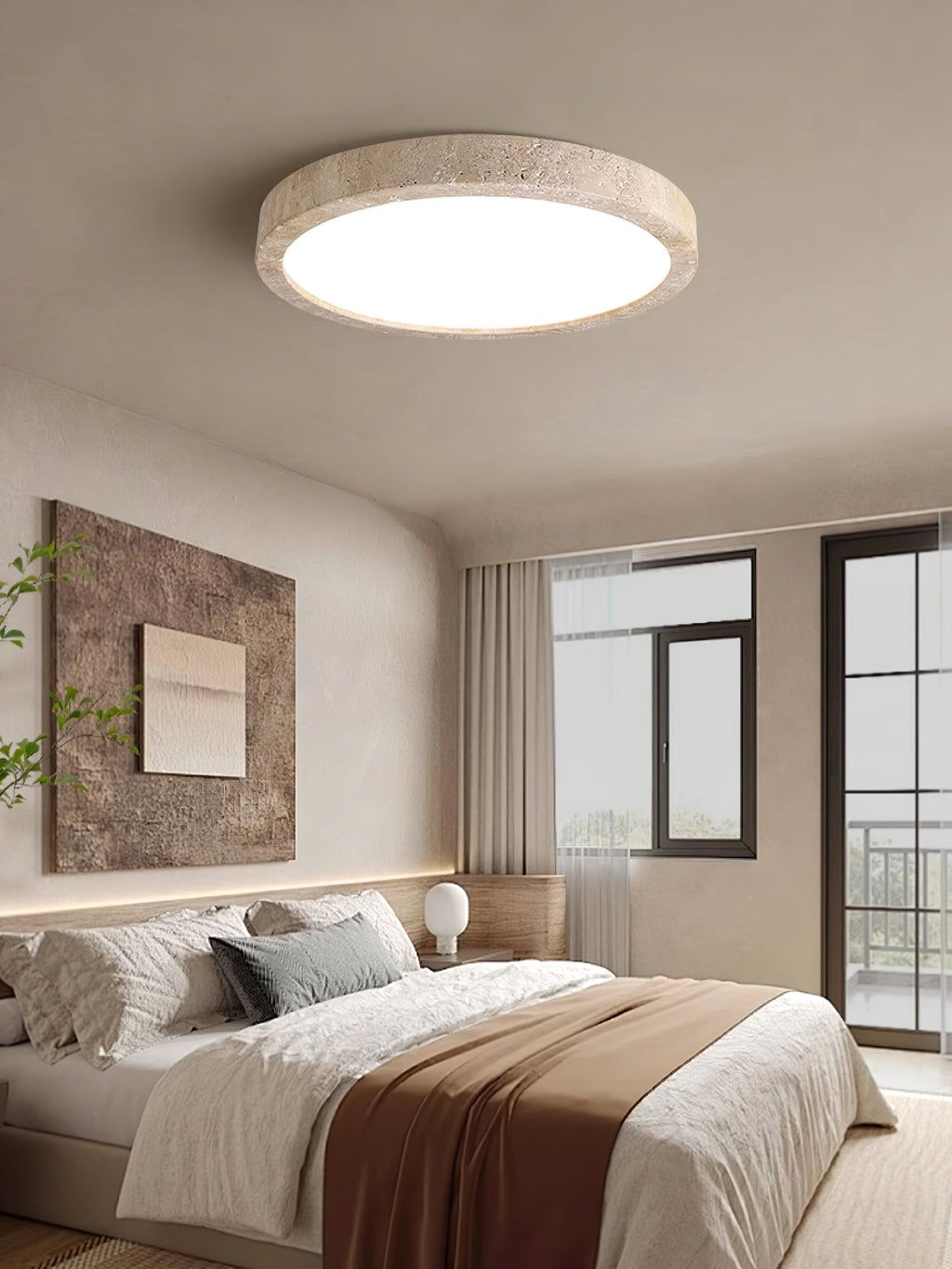 Artalor Minimalist Travertine Ceiling Light | ventumra