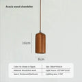 Aurelo Timber Pendant Light Nordic Style Wood Glow for Living Room