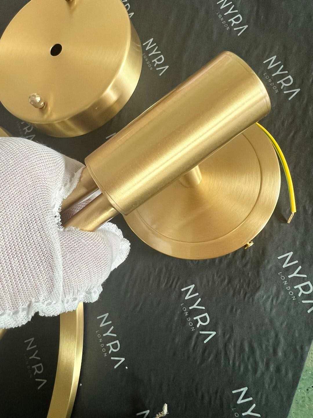 SolaraDrop Nordic Golden Lamp with Modern Droplet Design