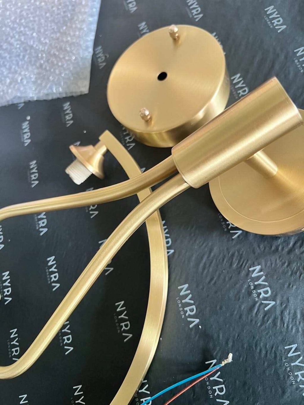 SolaraDrop Nordic Golden Lamp with Modern Droplet Design