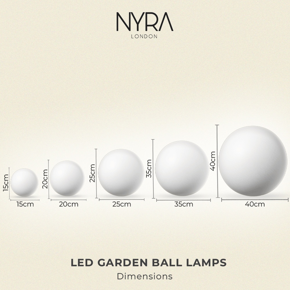LumaGrove LED Garden Ball Lamps for Outdoor Lighting