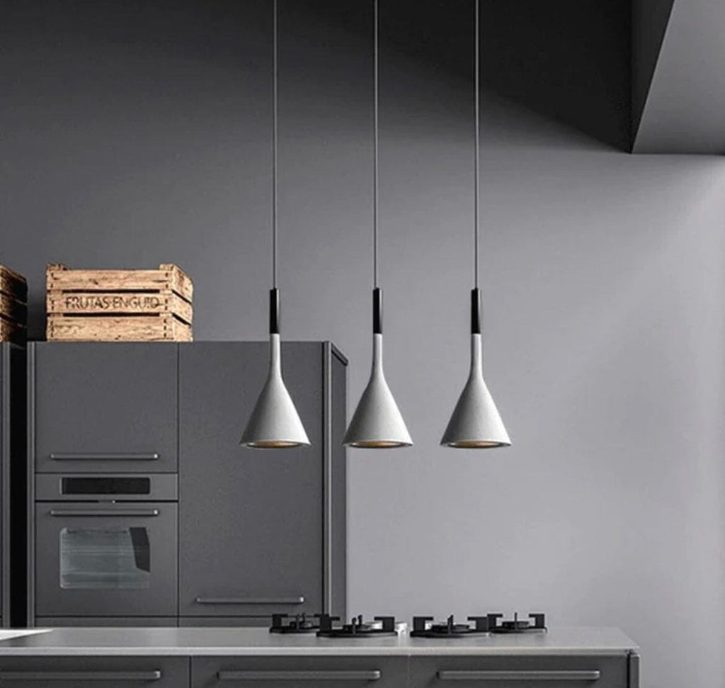 Grey Kitchen Island Pendant Lights Set Of Three Modern