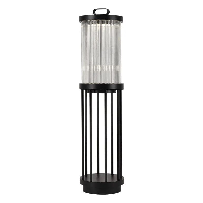 LumaVerde Outdoor Lantern Lamp Waterproof With Ribbed Glass
