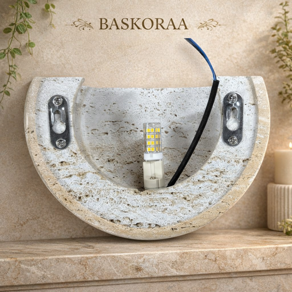 Plaster Half Bowl Wall Light | Ventumra