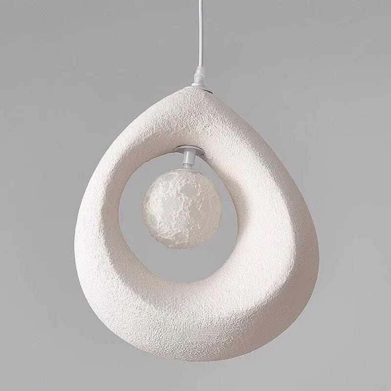 Hikari Resin LED Pendant Light in Japanese Wabi-Sabi Style