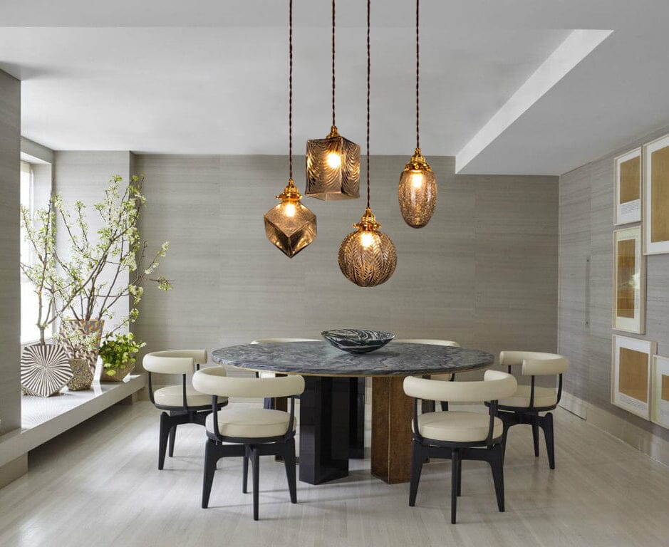 Aurelia Glass Pendant Lights for Asian Kitchen Islands
