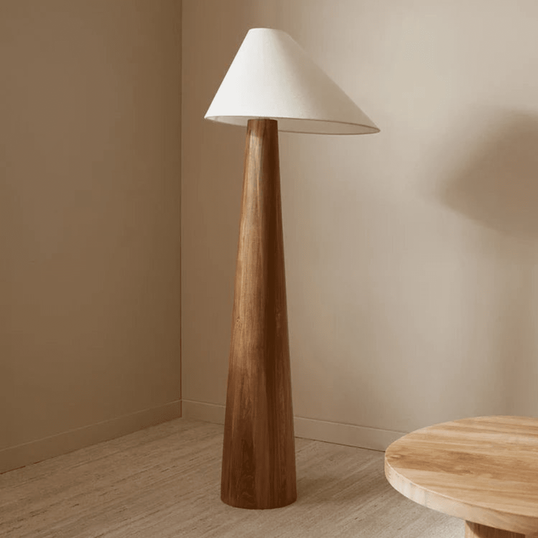 Kitsune Oak Floor Lamp In Timeless Japanese Japandi Style