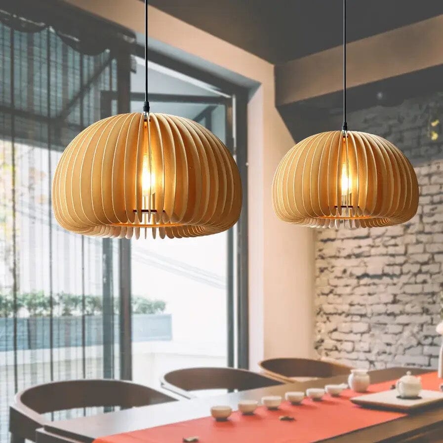 OakVale Pumpkin Pendant Light With Adjustable Height