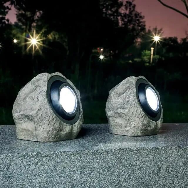 Lumenra Stone-Look Solar Garden Lamp Warm Ambient LED IP65