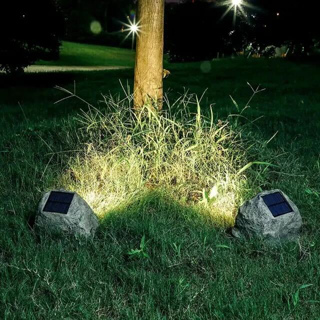 Lumenra Stone-Look Solar Garden Lamp Warm Ambient LED IP65