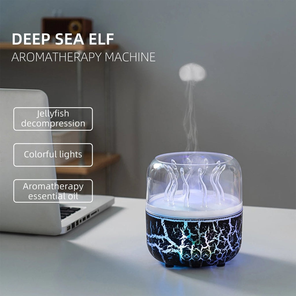 AquaGlow Jellyfish Aroma Humidifier — 280ml Tank, Timer Control