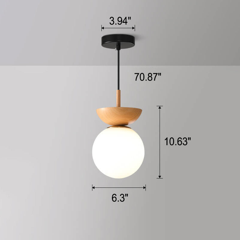 Kairo Timber Pendant Light With Adjustable LED Glow