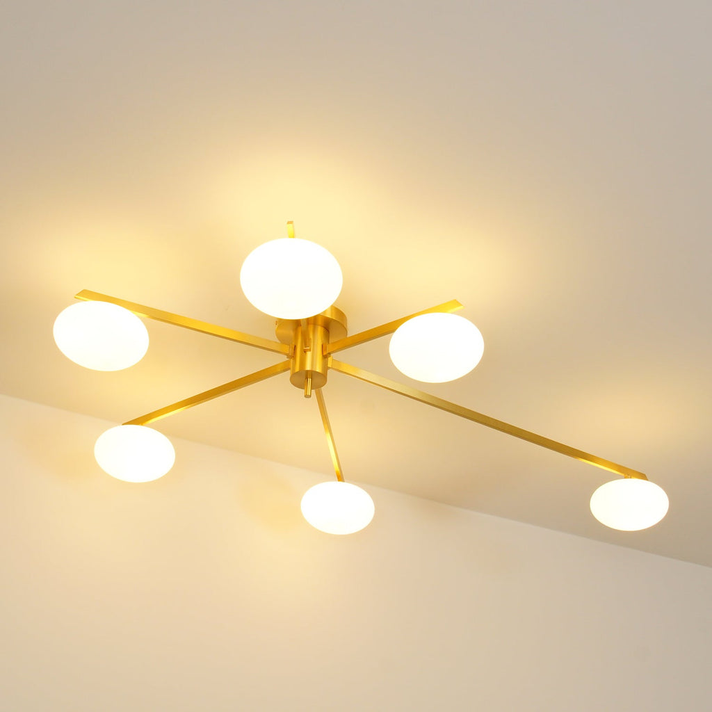 Jania Modern Glass Black Ceiling Light | ventumra