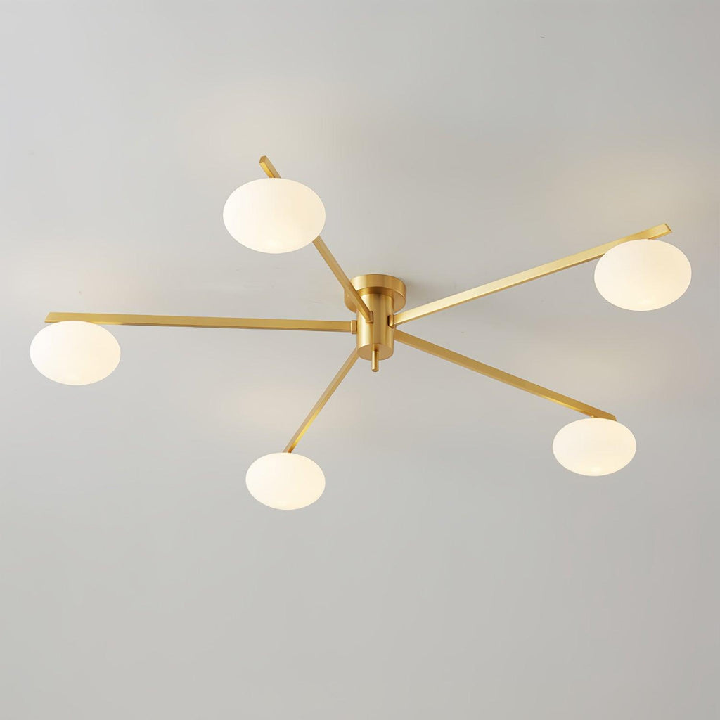 Jania Modern Glass Black Ceiling Light | ventumra