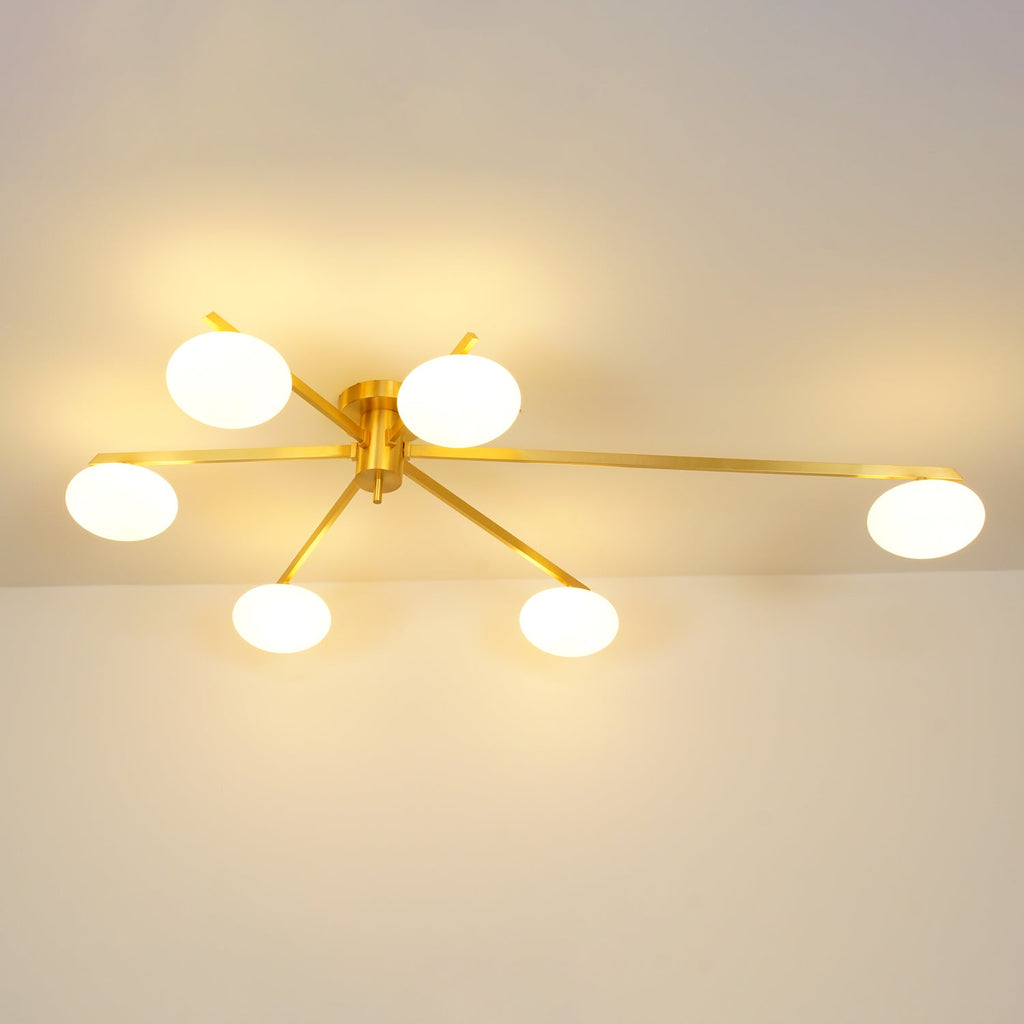 Jania Modern Glass Black Ceiling Light | ventumra